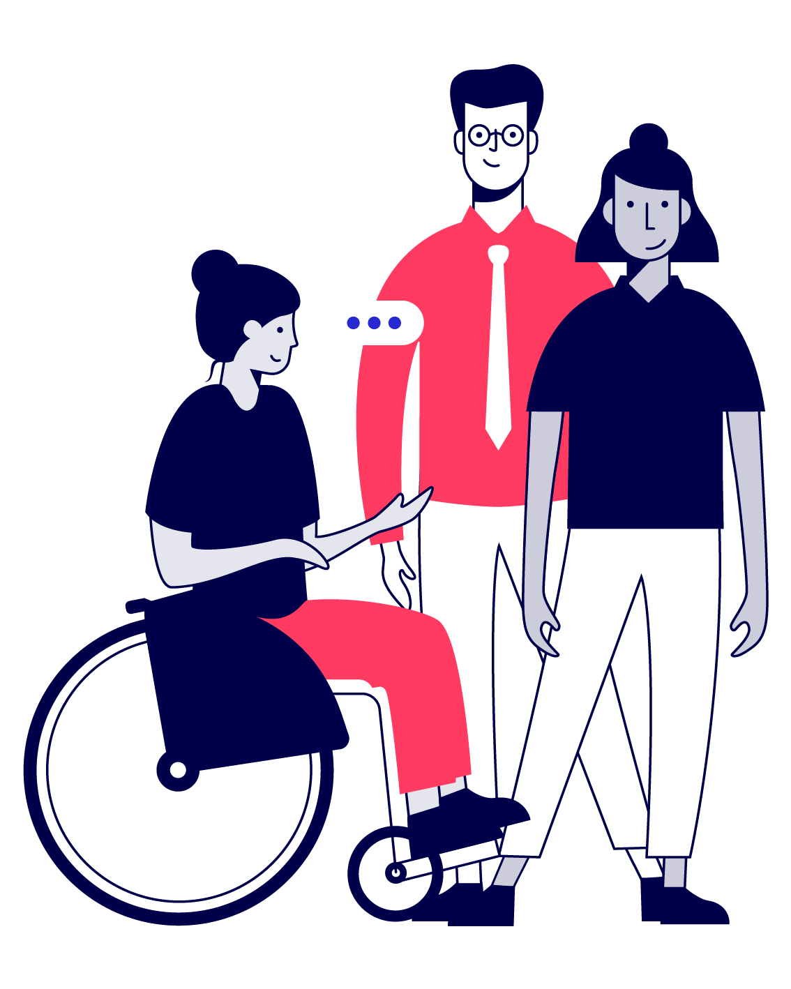 Illustration einer diversen Gruppe